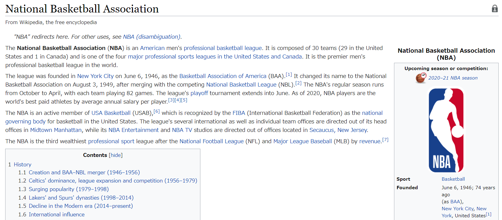NBA Wikipedia